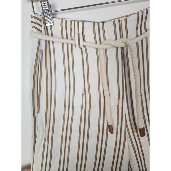 Massimo Dutti Women's Sz. 4 Stripe High Rise Trousers NWT - Picture 3 of 9